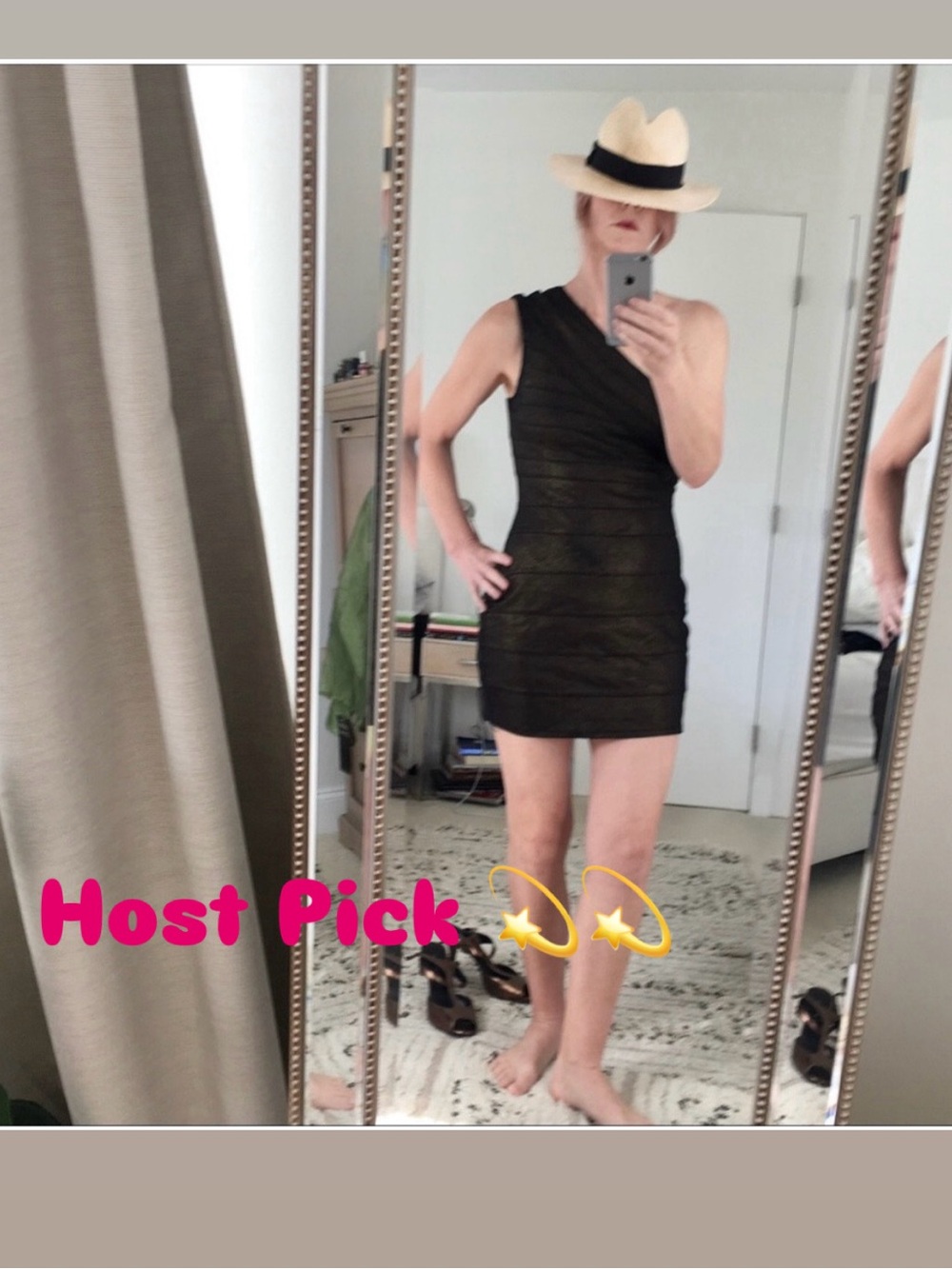 One shoulder Dress Express Small Metallic Bronze